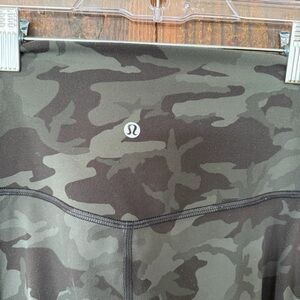 lululemon athletica Camouflage Leggings - Green and Black